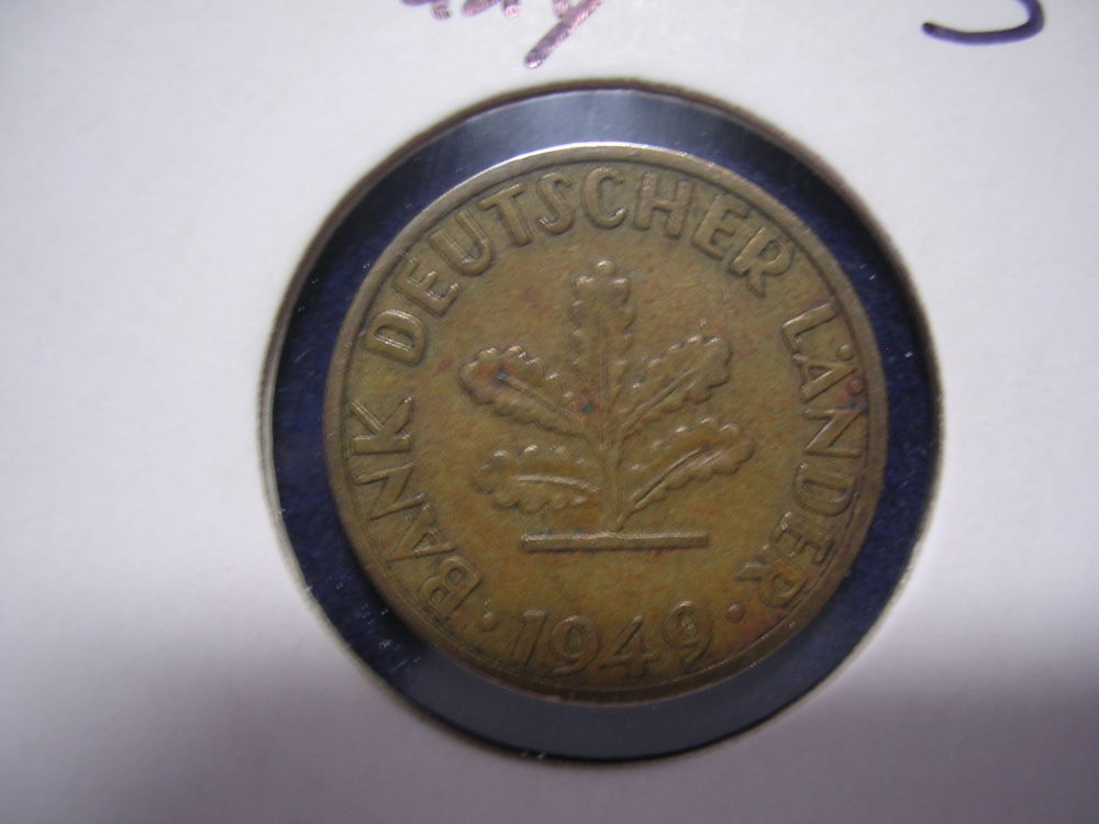 1949-D-Germany-Federal-Republic-5-Pfennig-Grade-Help